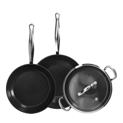 GreenPan - Barcelona Pro 4-delige Pannenset 28/30/28 cm - koekenpan + stoofpan met deksel + wokpan Pannenset GreenPan 