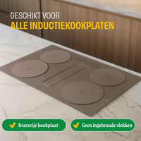 Cook & Pan - Taupe of Mind Induction Hob Protector Set - 4 Pack