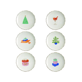 &amp;Klevering - Assiettes à pâtisserie Feast - Lot de 6 &amp;Klevering