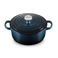 Le Creuset - Braadpan Rond in Geëmailleerd Gietijzer - Nuit - 24 cm Braadpan Le Creuset 