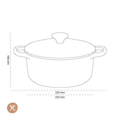 Le Creuset - Braadpan Signature rond Kersenrood 24cm 4,2l Le Creuset 