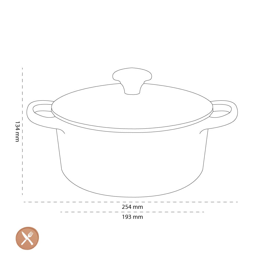 Le Creuset - Braadpan Signature rond Mat Zwart 18cm 1,8l Le Creuset 