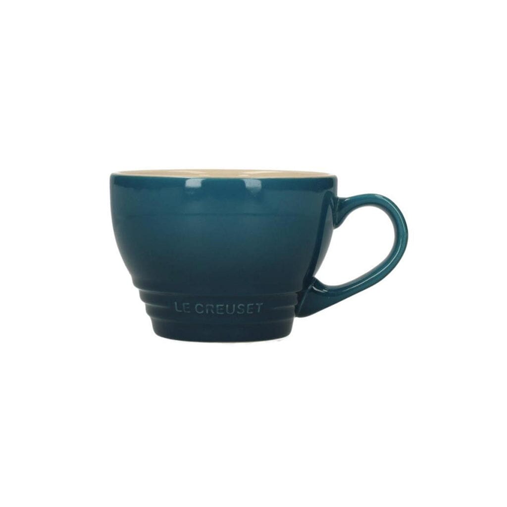 Le Creuset - Grote Cappuccino Mok Deep Teal 0,4l Mokken Le Creuset 