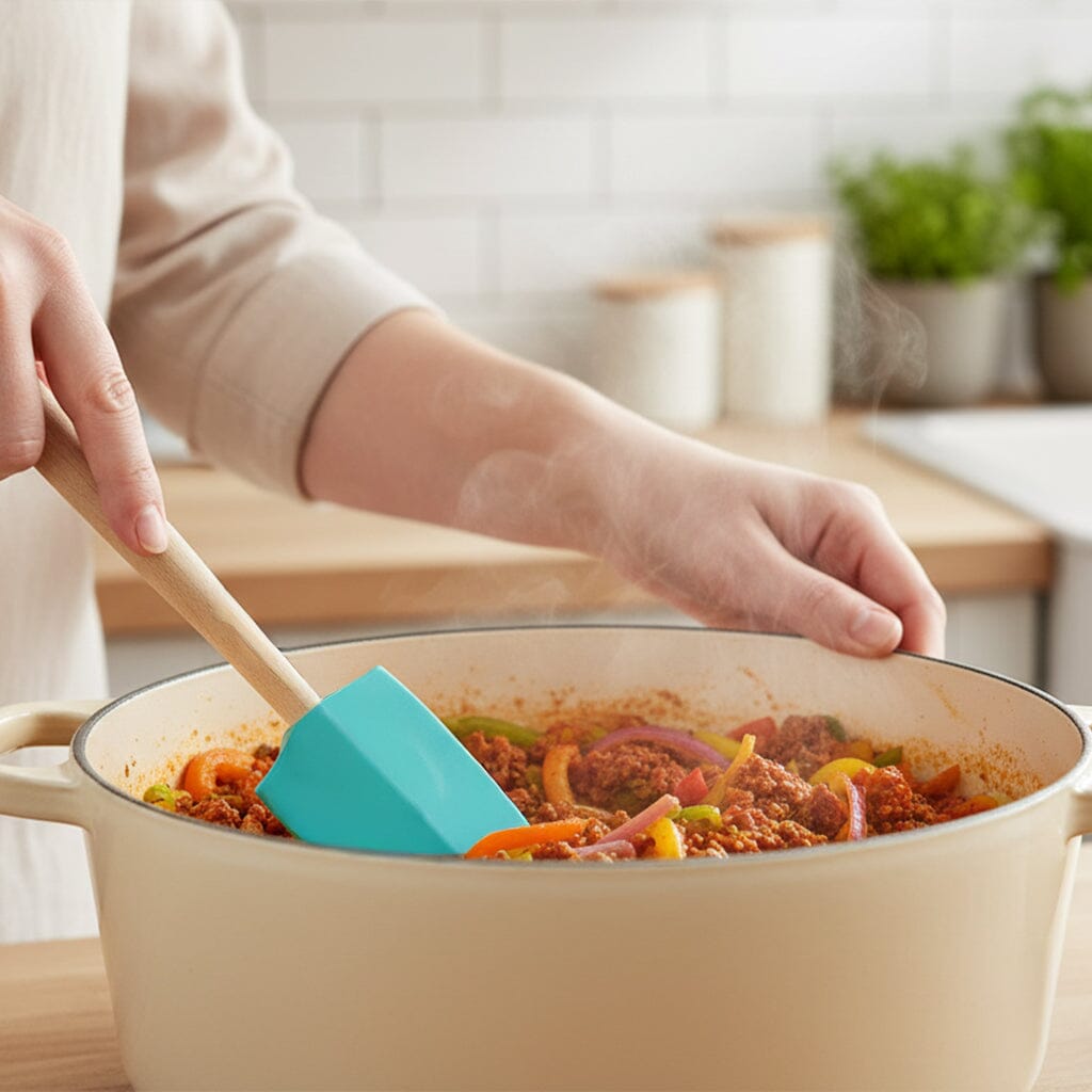 Le Creuset - Premium grote lepelspatel Bleu Riviera Spatel Le Creuset 