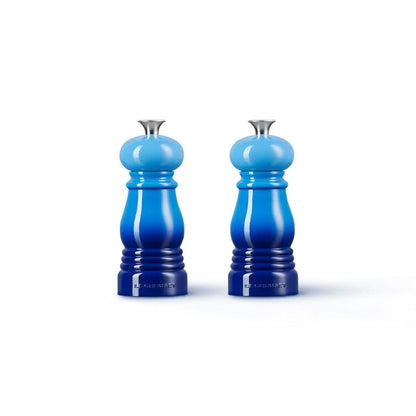 Le Creuset - Set van 2 Kleine Molens Azure 11cm Peper- en Zoutmolen set Le Creuset 