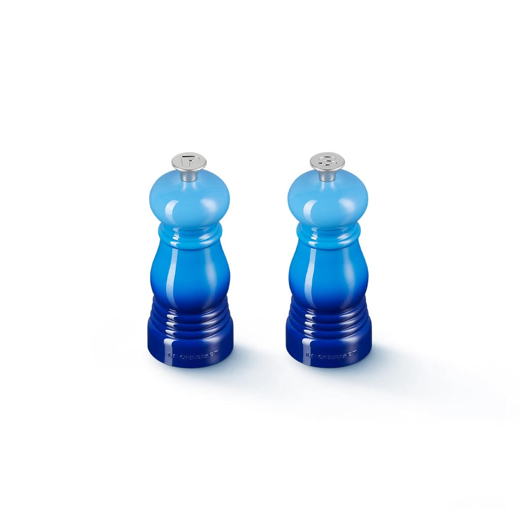 Le Creuset - Set van 2 Kleine Molens Azure 11cm Peper- en Zoutmolen set Le Creuset 