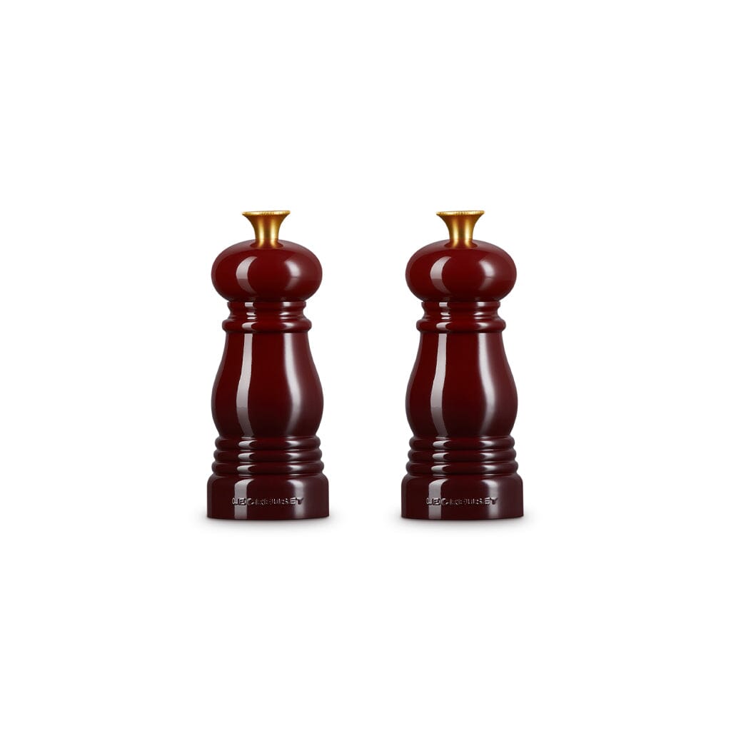 Le Creuset - Set van 2 Kleine Molens Garnet 11cm Peper- en Zoutmolen set Le Creuset 