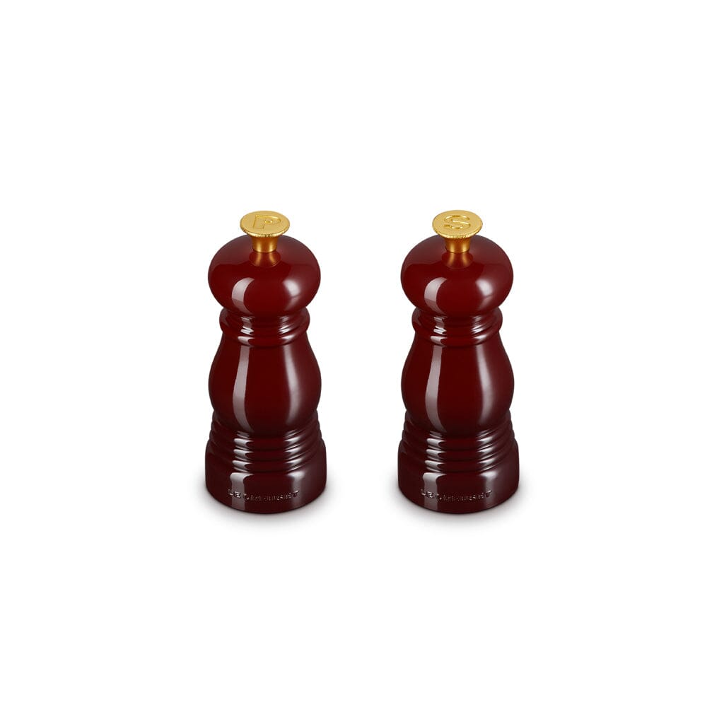 Le Creuset - Set van 2 Kleine Molens Garnet 11cm Peper- en Zoutmolen set Le Creuset 