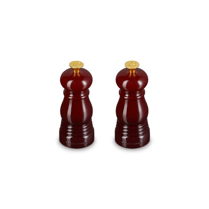 Le Creuset - Set van 2 Kleine Molens Garnet 11cm Peper- en Zoutmolen set Le Creuset 