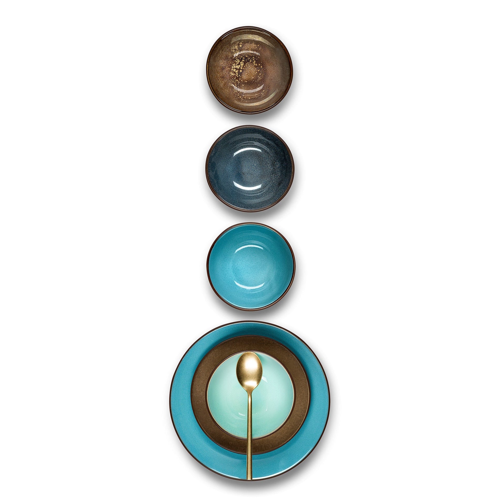 Medard de Noblat - Feeling Turquoise Dinnerbord 26.5 cm (set van 6) Dinerborden Medard de Noblat 