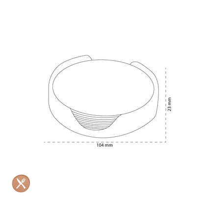 Outils2Cook - Ensemble de dessous de verre en silicone (7 pièces) Poivre noir