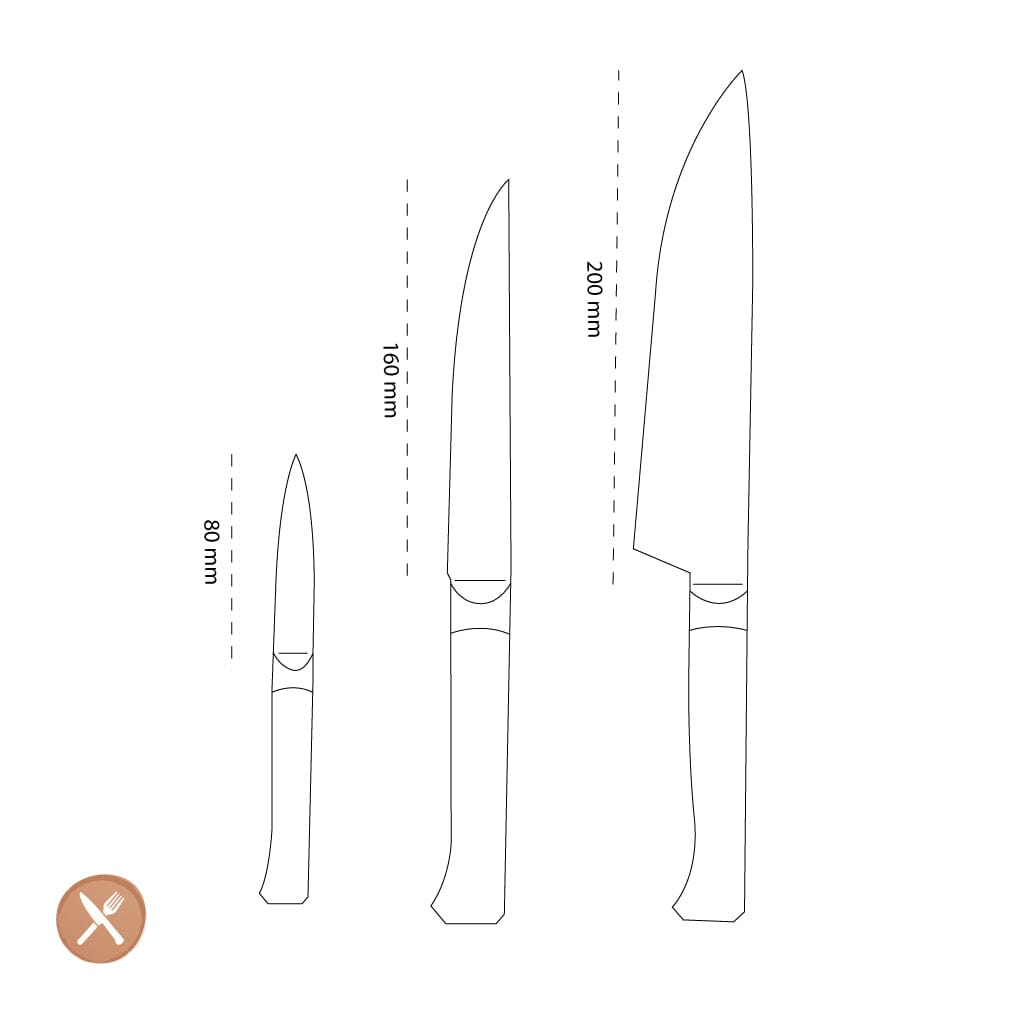 Opinel - Les Forgés 3-delige Messenset Opinel 