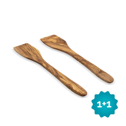 OVAL - Pure Olive Wood Spatelset 2-delig 30 cm Houten spatel Oval Kitchenware 