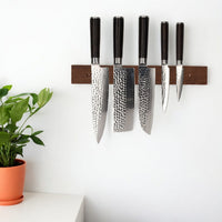 Satake - Messen Magneetstrip 35 cm - Walnotenhout Magneetstrip messen Satake 