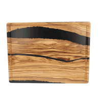 Shinrai Japan - Epoxy Onyx Snijplank Olijfhout - 40 x 30 x 3 cm Houten snijplank Shinrai Japan 