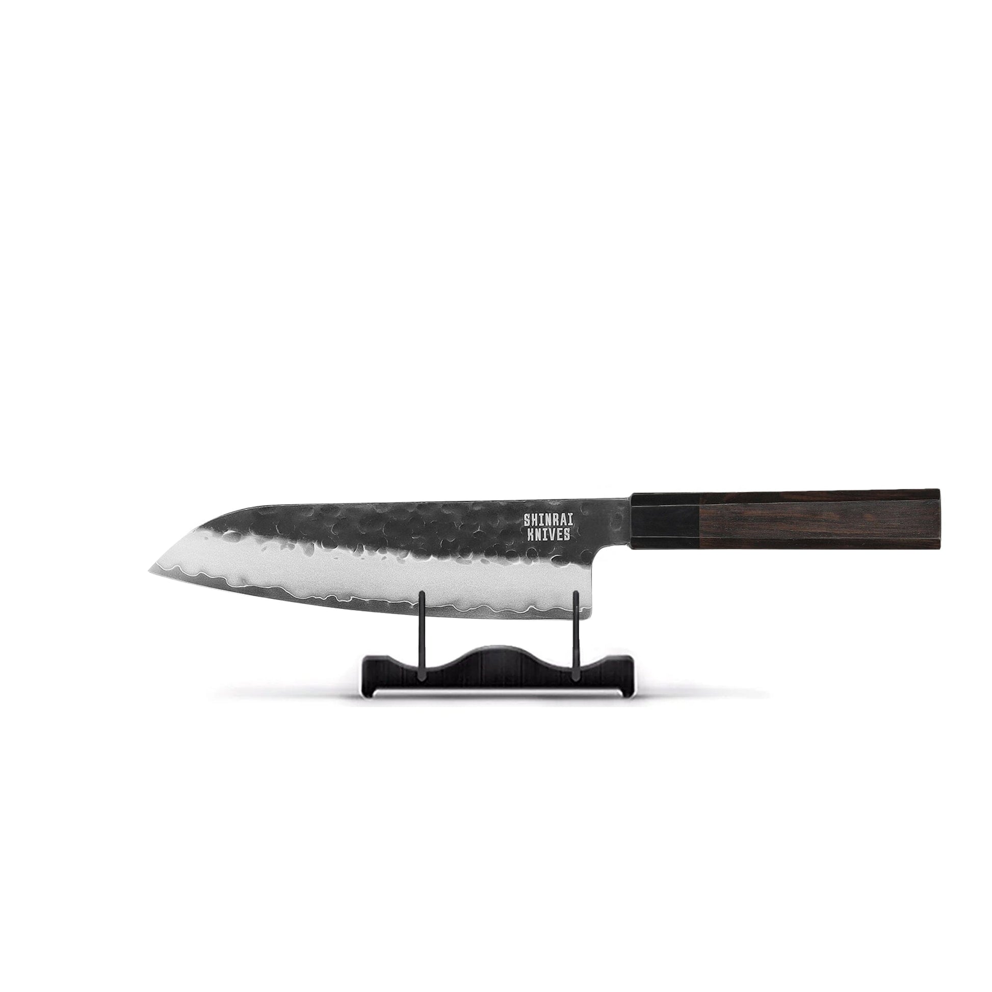 Shinrai Knives - Blackout Edition Damascus Santoku mes 18 cm Shinrai Knives 