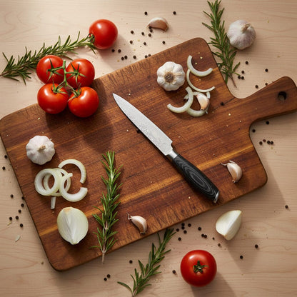 Shinrai Knives - Damast Pakka Wood 6-delige Messenset Messenset Shinrai Knives 