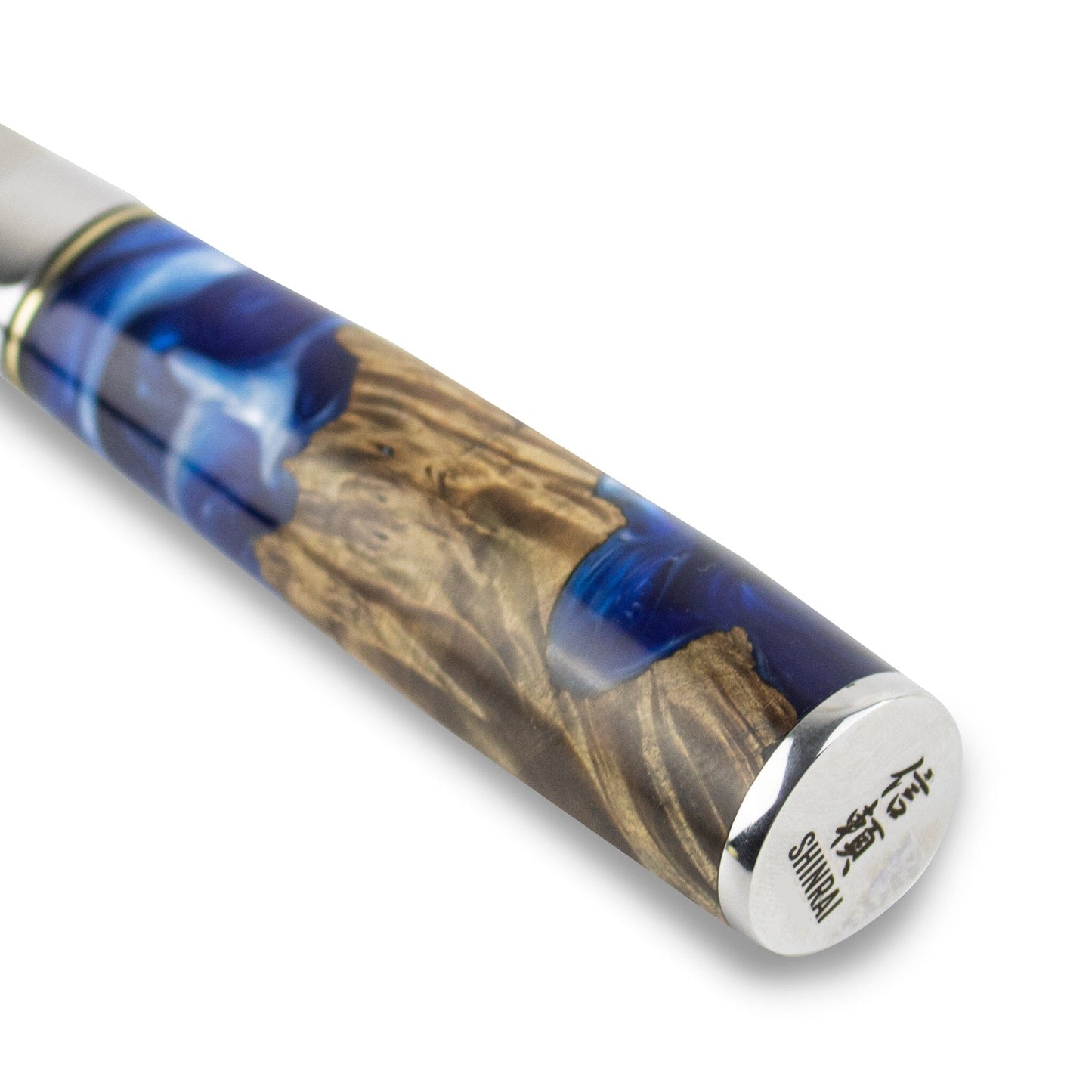 Shinrai Knives - Epoxy Sapphire Damascus Santoku 18 cm Santokumes Shinrai Knives 