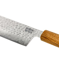 Shinrai Knives - Jōnetsu Damascus Santoku mes 18 cm Santokumes Shinrai Knives 