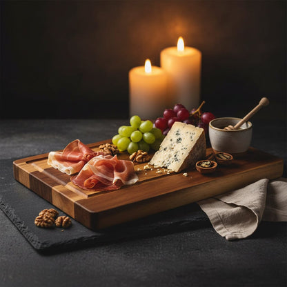 Shinrai Knives - Luxe Snijplank Acaciahout Type 1 - Bundel Houten snijplank Shinrai Knives 