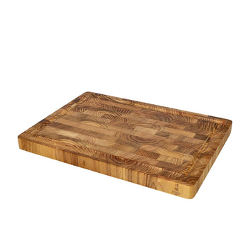 Shinrai Knives - Luxe Snijplank Teak hout - Kopshout - 35 × 25 × 2.5 cm Houten snijplank Shinrai Knives 