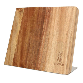 Shinrai Knives - Magnetisch Messenblok Cito Enkelzijdig - Acaciahout Magnetisch messenblok Shinrai Knives 