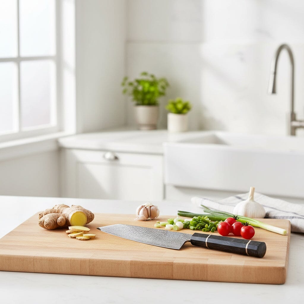 Shinrai Knives - Octagon type 3 Damascus Kiritsuke 23 cm - Special Edition Kiritsukemes Shinrai Knives 