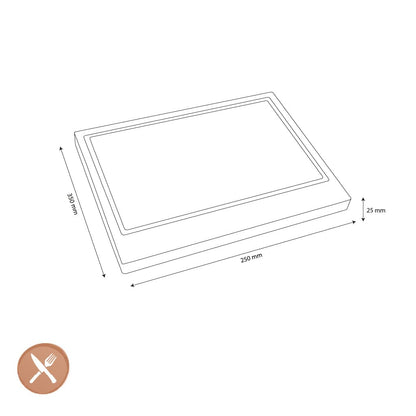 Shinrai Knives - Snijplank Acacia hout - Kopshout - 35 × 25 × 2.5 cm - Type 1 Houten snijplank Shinrai Knives 