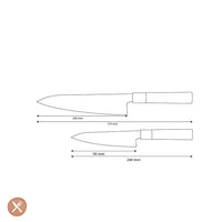 Shinrai Knives - Takumi Kaza 2-delige Damascus Messenset - Koksmes + Schilmes Messenset Shinrai Knives 