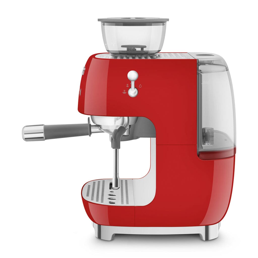 Smeg - Espressomachine | Rood | Jaren 50 | Handmatige espressomachine met geïntegreerde bonenmaler Handmatige Espressomachine Smeg 