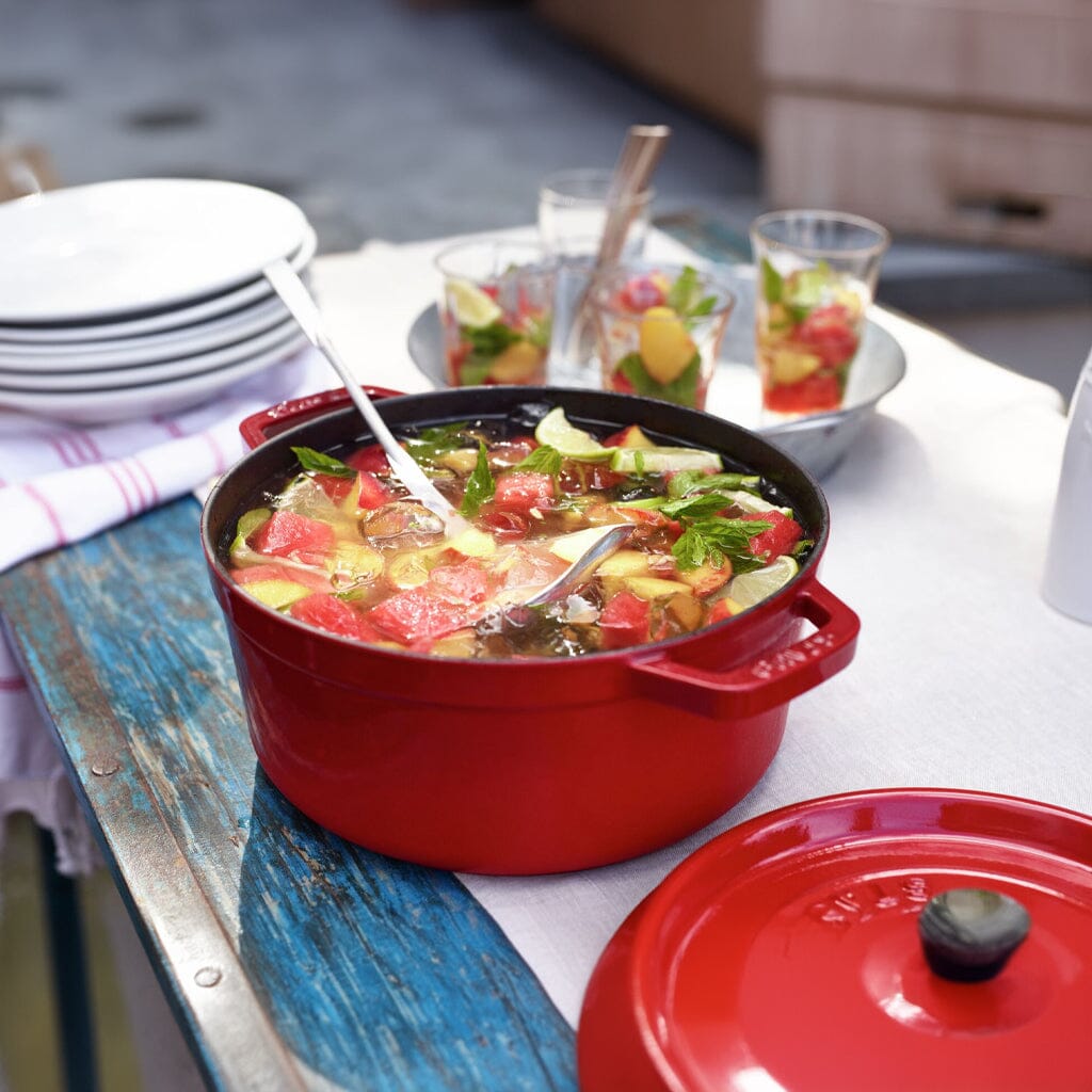 Staub - Round cocotte 26 cm - cherry – Kookgigant