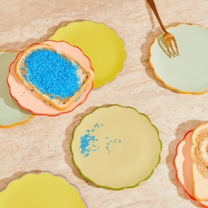 Urban Nature Culture - Good Morning - Gebaksbordje - Sculpted - Pale Green Borden Urban Nature Culture 