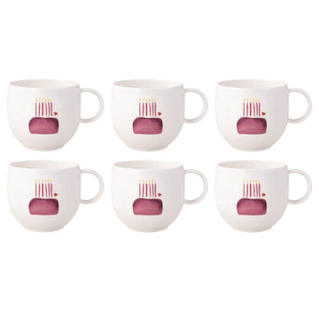 Villeroy & Boch - With Love - Mok Happy Birthday, Set van 6 Villeroy & Boch 