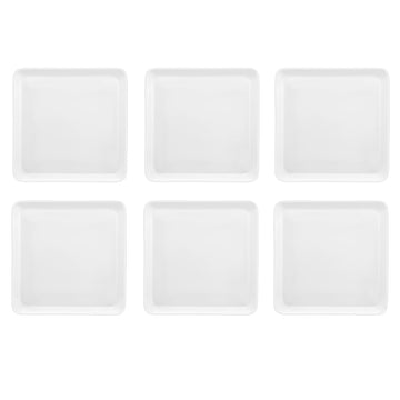 Medard de Noblat - Yaka White Square Dinner Plate 25.5x25.5 cm (set of 6)