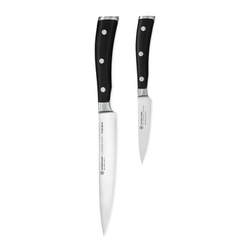 Wüsthof - Coffret de 2 couteaux Classic Ikon - Couteau à fileter flexible + Couteau d'office