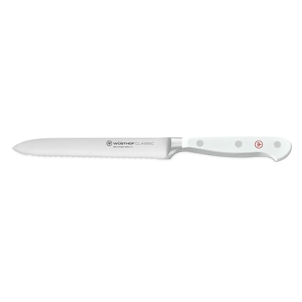 Wusthof - Classic Messenset 6-delig met Santoku Wit met blok Messenset met blok Wusthof 