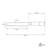 Epoxy Sapphire - Damascus Broodmes 20 cm Shinrai Japan 