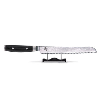 Japans Yaxell Ran Broodmes 23 cm 69 laags roestvrij damast staal met canvas-micarta heft Broodmes Yaxell 