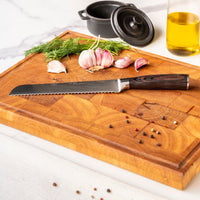 Japanse Damascus Print - Broodmes 20 cm Keukenmessen Shinrai Japan 